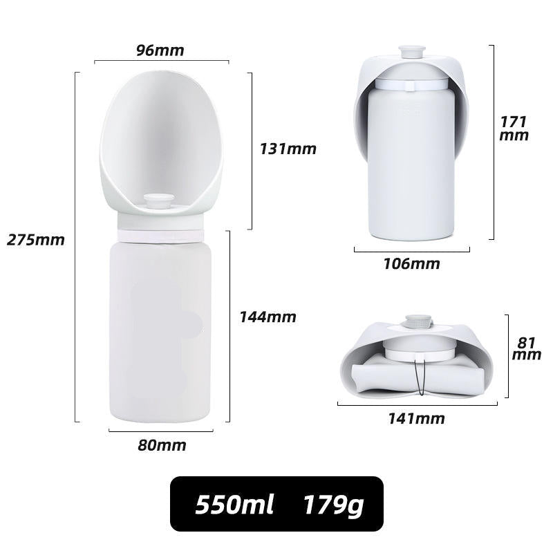 Foldable Pet Water Bottle 550ml