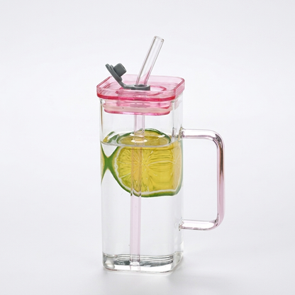 Pink Glass Straw Cup cutout