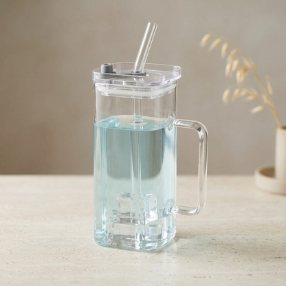 Clear Glass Straw Cup simple lifestyle